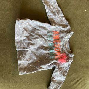 3M gray long sleeve shirt with colorful print